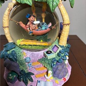 Disney Lilo & Stitch Blue Tropical Snow Globe